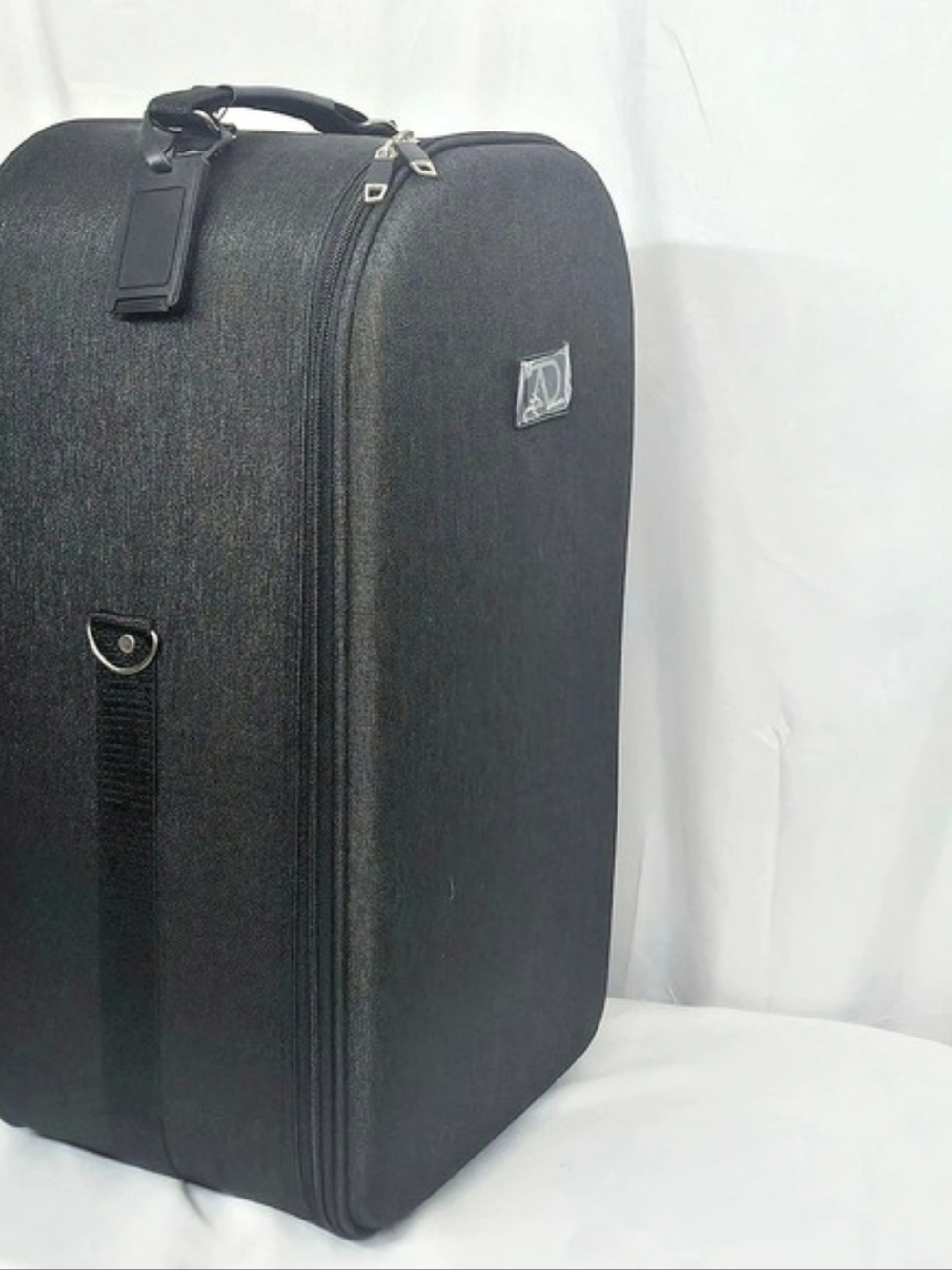Adolfo Design Wig Travel Case Black Carrying Storage Box
